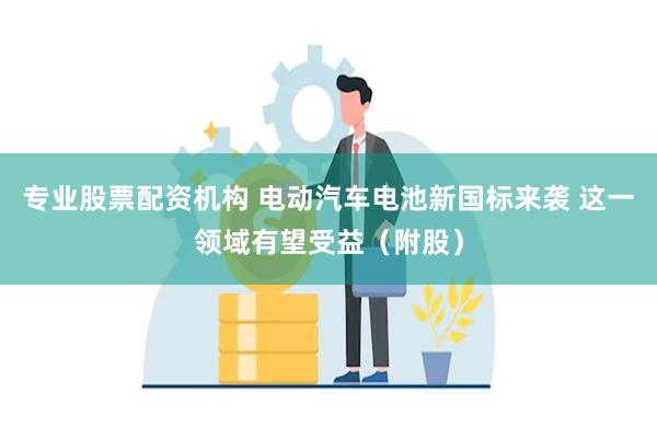 专业股票配资机构 电动汽车电池新国标来袭 这一领域有望受益（附股）