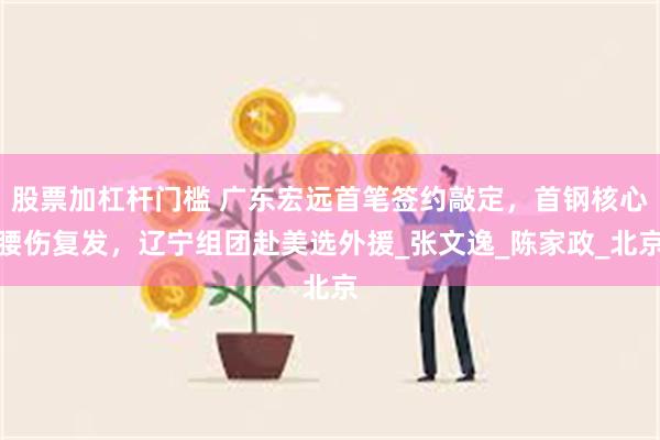 股票加杠杆门槛 广东宏远首笔签约敲定，首钢核心腰伤复发，辽宁组团赴美选外援_张文逸_陈家政_北京