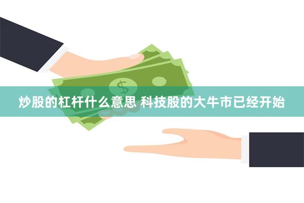 炒股的杠杆什么意思 科技股的大牛市已经开始